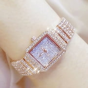Montre Femme 2022 Full Diamond Quartz Women Silver Watches Luxury Brand Crystal Square Female Wristwatch Rhinestone Ladies Clock - Quartz Wristwatches