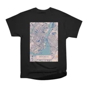 Montreal Canada Breezy City Map T-Shirt Tee Gift For Him Merch For Her Apparel For Friend