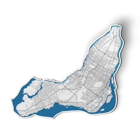 Montreal Canada Map - 5.5" Magnet for Car Locker Refrigerator