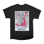 Montreal Canada MilkTea City Map T-Shirt Tee Gift For Him Merch For Her Apparel For Friend