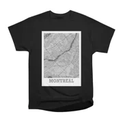 Montreal Canada Pencil City Map T-Shirt Tee Gift For Him Merch For Her Apparel For Friend