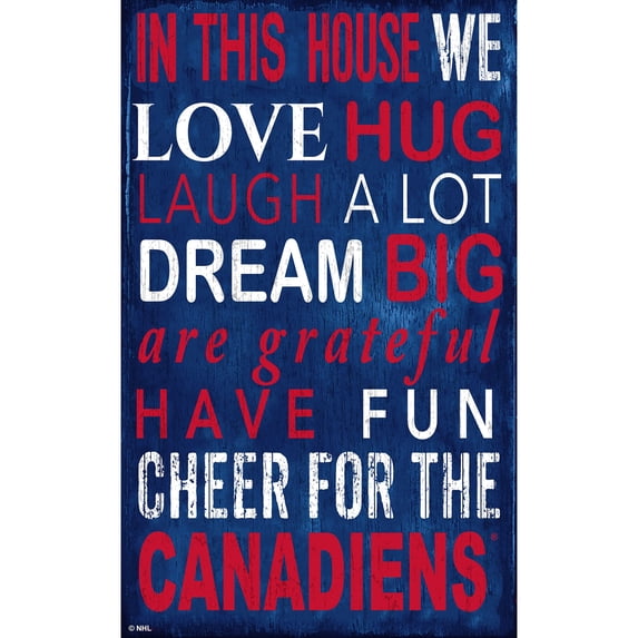 Montreal Canadiens 11" x 19" In This House Sign