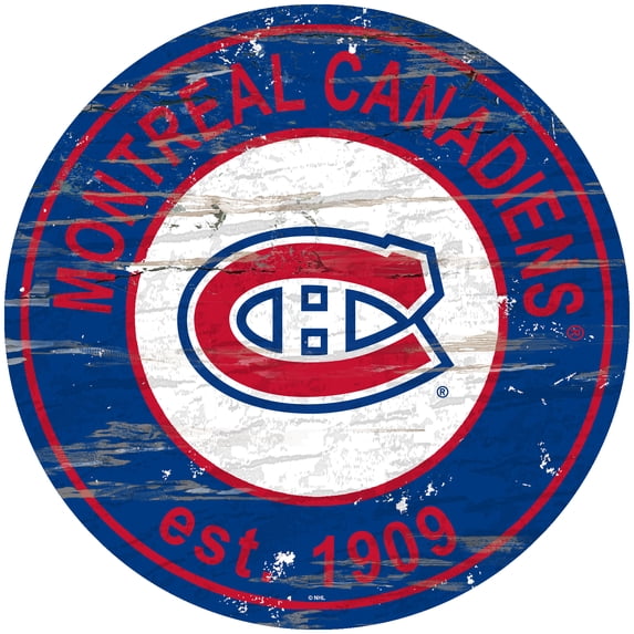 Montreal Canadiens 24'' x 24'' Distressed Round Sign