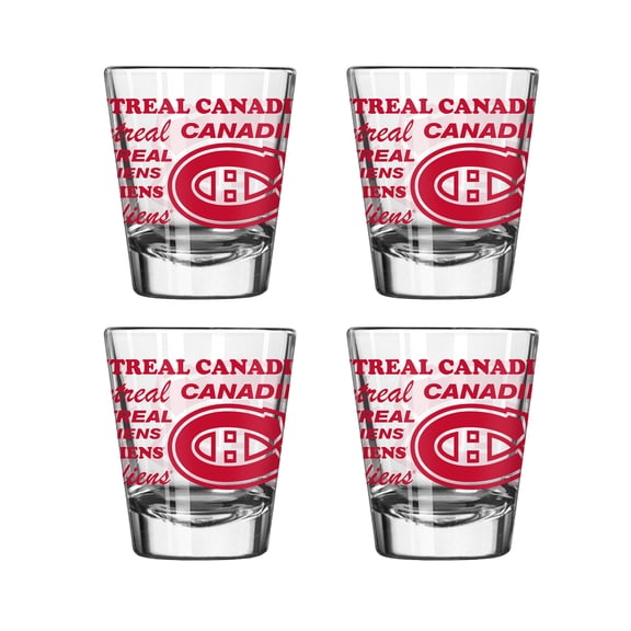 Logo Brands Montreal Canadiens 4-Pack 2oz. Shot Glass Set