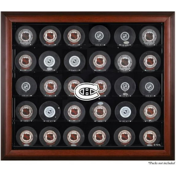 Montreal Canadiens 30-Puck Mahogany Display Case