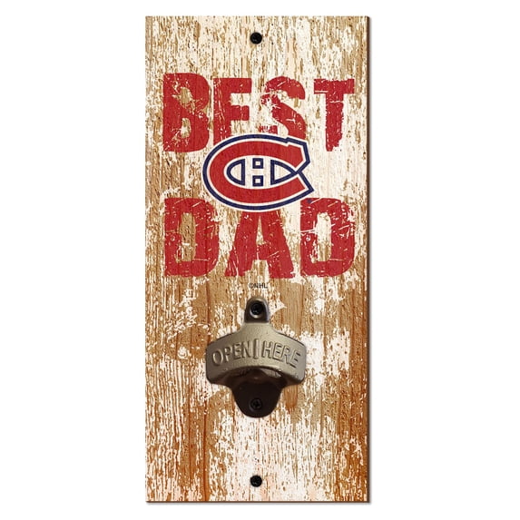 Montreal Canadiens 5'' x 12'' Best Dad Bottle Opener