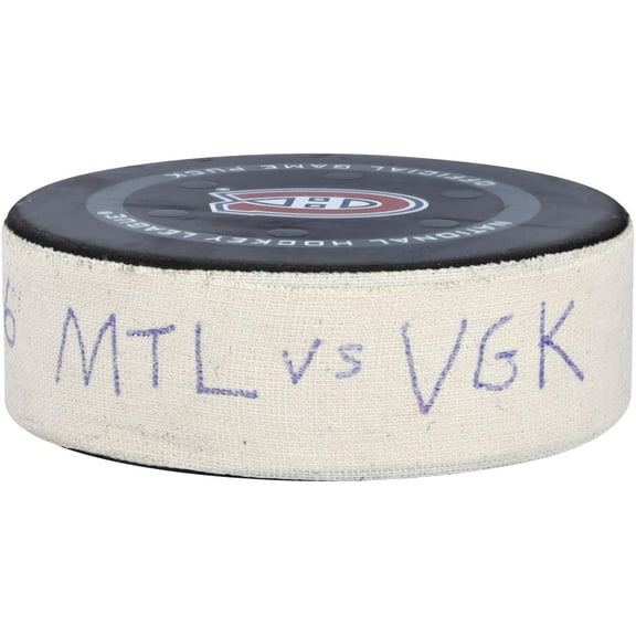 Montreal Canadiens Game-Used Puck vs. Vegas Golden Knights on November 6, 2021 - Fanatics Authentic Certified