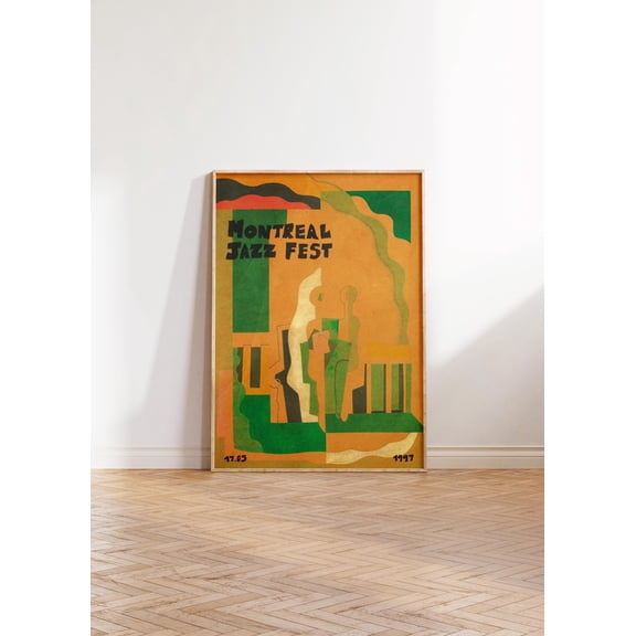 Montreal Jazz Festival Music Abstract Wall Art Eclectic Poster Contemporary Art Minimalist Poster Retro Print Vintage Poster
