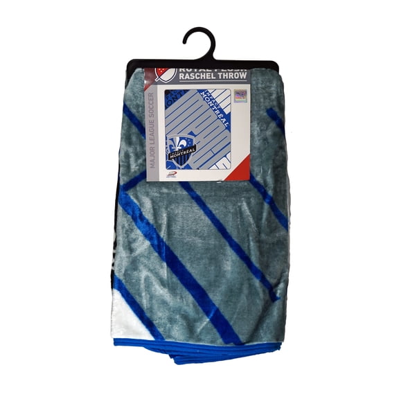 Montreal Soccer Impact 50x60 Scramble Royal Plush Raschel Blanket Throw