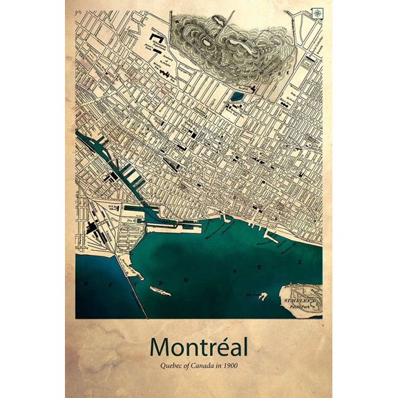 Montreal map Poster Print - Dionisis Gemos (24 x 36)