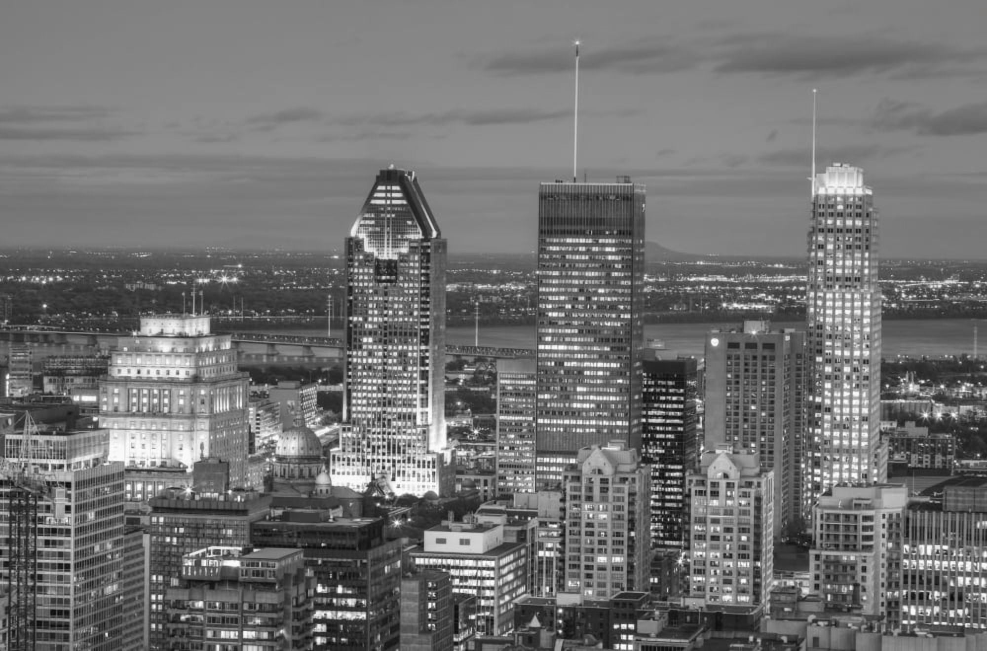 Montreal skyline Montreal Quebec Canada Canvas Art - David Chapman Design Pics (19 x 12)