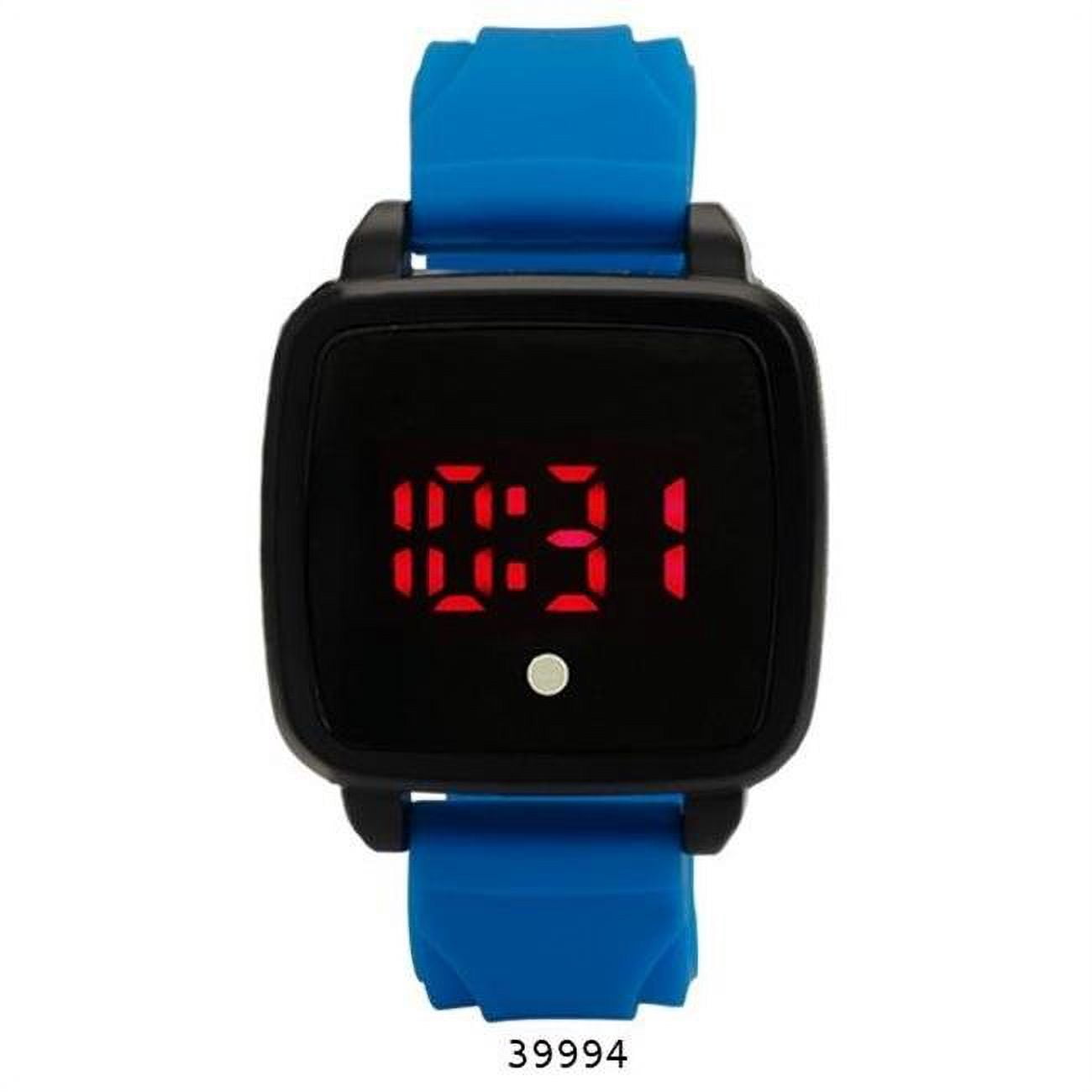Montres Carlo 39994 Blue Rubber Strap LED Touch Screen Digital Watch