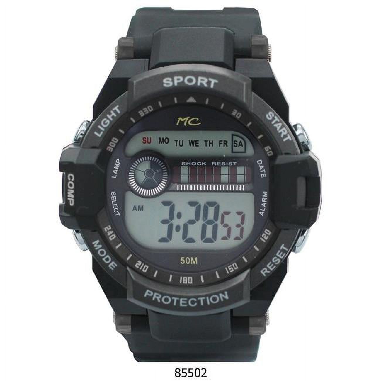 Montres Carlo 85502 Black 50 m LCD Digital Watch - image 1 of 1