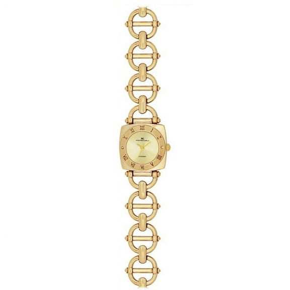 Montres Carlo Women Luxury Elegant Fashion Analog Quartz Bracelet Dress Watch (Gold)