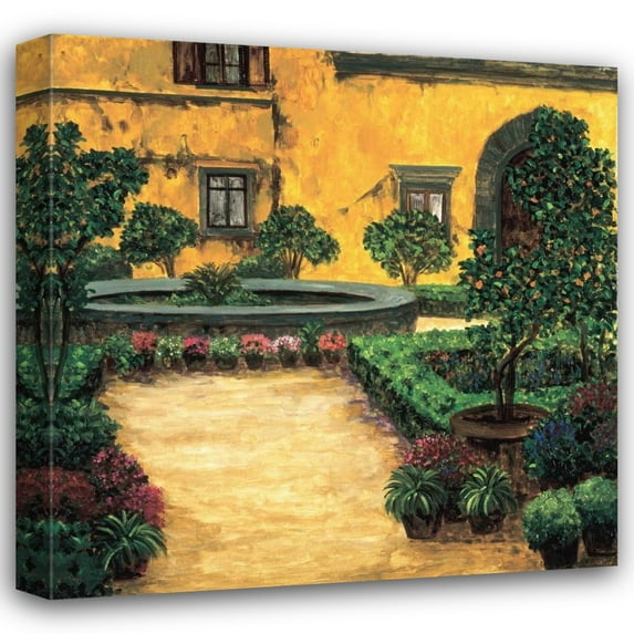 Montserrat Masdeu 26x26 Gallery Wrapped Canvas Wall Art Titled - Jardin Toscana