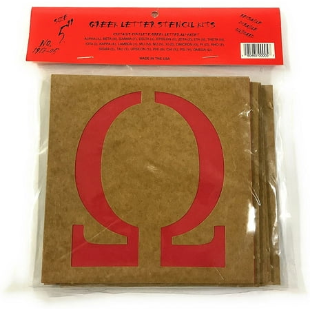Montsho Publishers Reusable Greek Letter Stencils, (5 Inch)