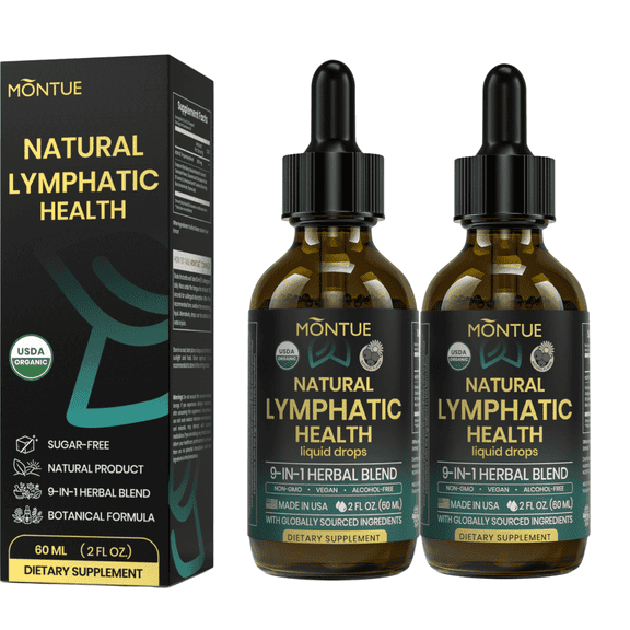 Nutrajoy Lymphatic Drainage Drops 2-in-1 6000mg Immune Lymph System Support Liposomal Formula Vegan 4 Fl Oz