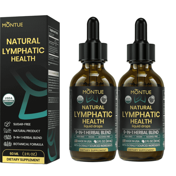 Nutrajoy Lymphatic Drainage Drops 2-in-1 6000mg Immune Lymph System Support Liposomal Formula Vegan 4 Fl Oz