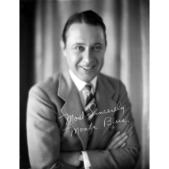 Monty Blue Posed in Portrait With Signature Photo Print (8 x 10)