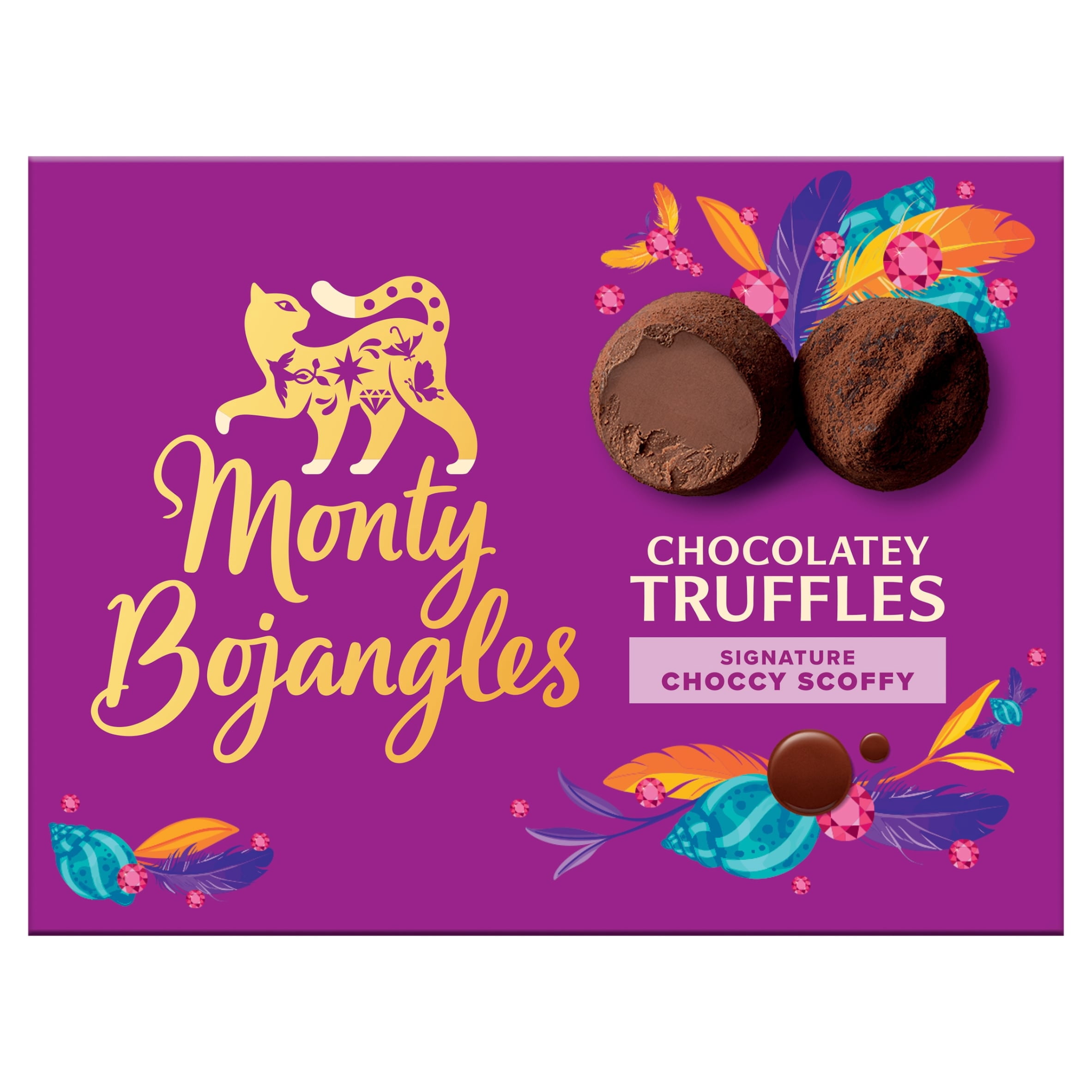 Monty Bojangles Choccy Scoffy Truffles 135G, Imported from Britain
