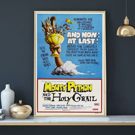 Monty Python And The Holy Grail Poster, Film Wall Art