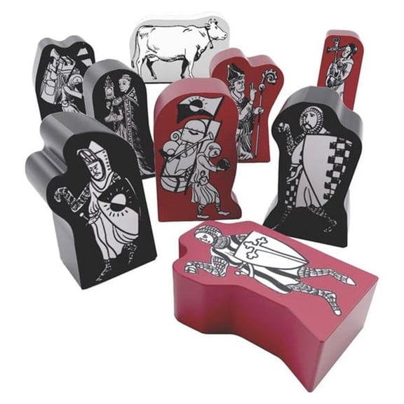 Monty Python Meeple Set - Multicolor - 30mm - Set of 21 - Unique Artwork