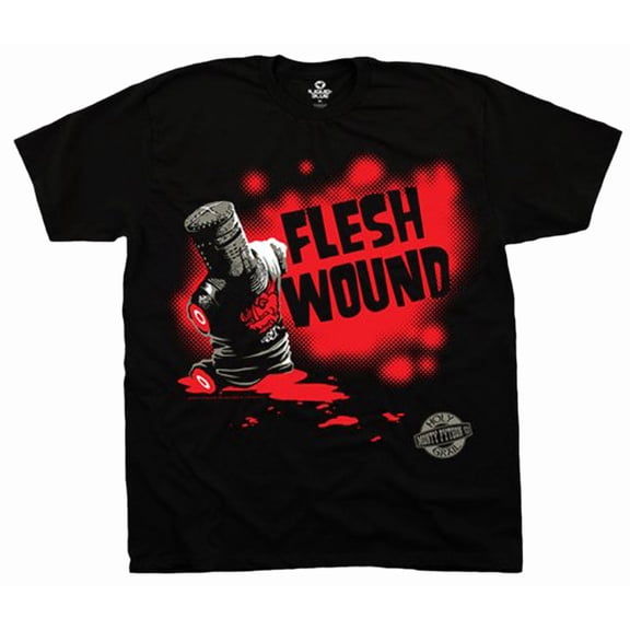 Monty Python Men's Flesh Wound T-shirt Medium Black
