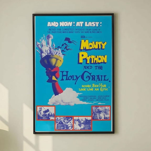 Monty Python The Holy Grail Movie Poster, Minimalist Wall Art