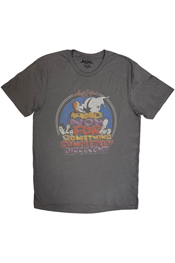 Monty Python Unisex T-Shirt And Now For... (Charcoal Grey) (Large)
