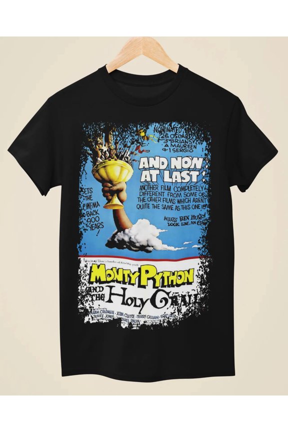 Monty Python & the Holy Grail - Movie Poster Inspired Unisex Black T-Shirt