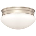thumbnail image 1 of Monument 2498705 Brushed Nickel Integrated LED Flushmount with White Opal Glass Shade, 1 of 1