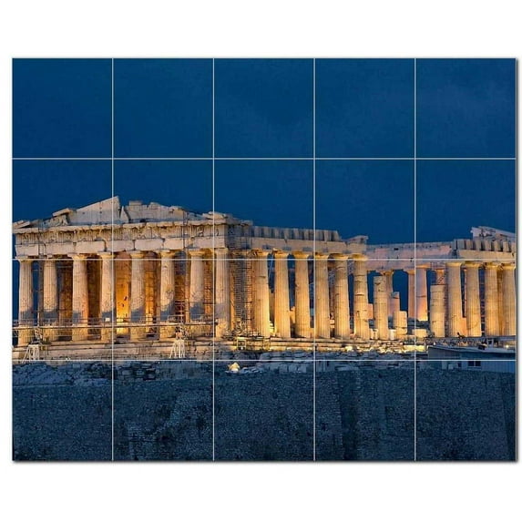 Monument Ceramic Tile Mural Kitchen Backsplash Bathroom Shower, 400875-M54