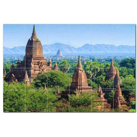 Monument Ceramic Tile Mural Kitchen Backsplash Bathroom Shower, 400918-M64