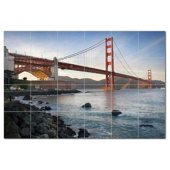 Monument Ceramic Tile Mural Kitchen Backsplash Bathroom Shower, 400964-S64