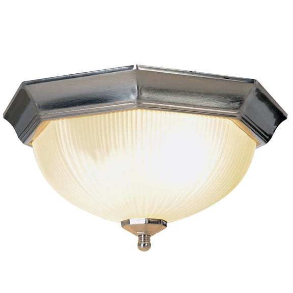 Monument 617033 12" Flush Mount Ceiling Light Fixture (Brushed Nickel)