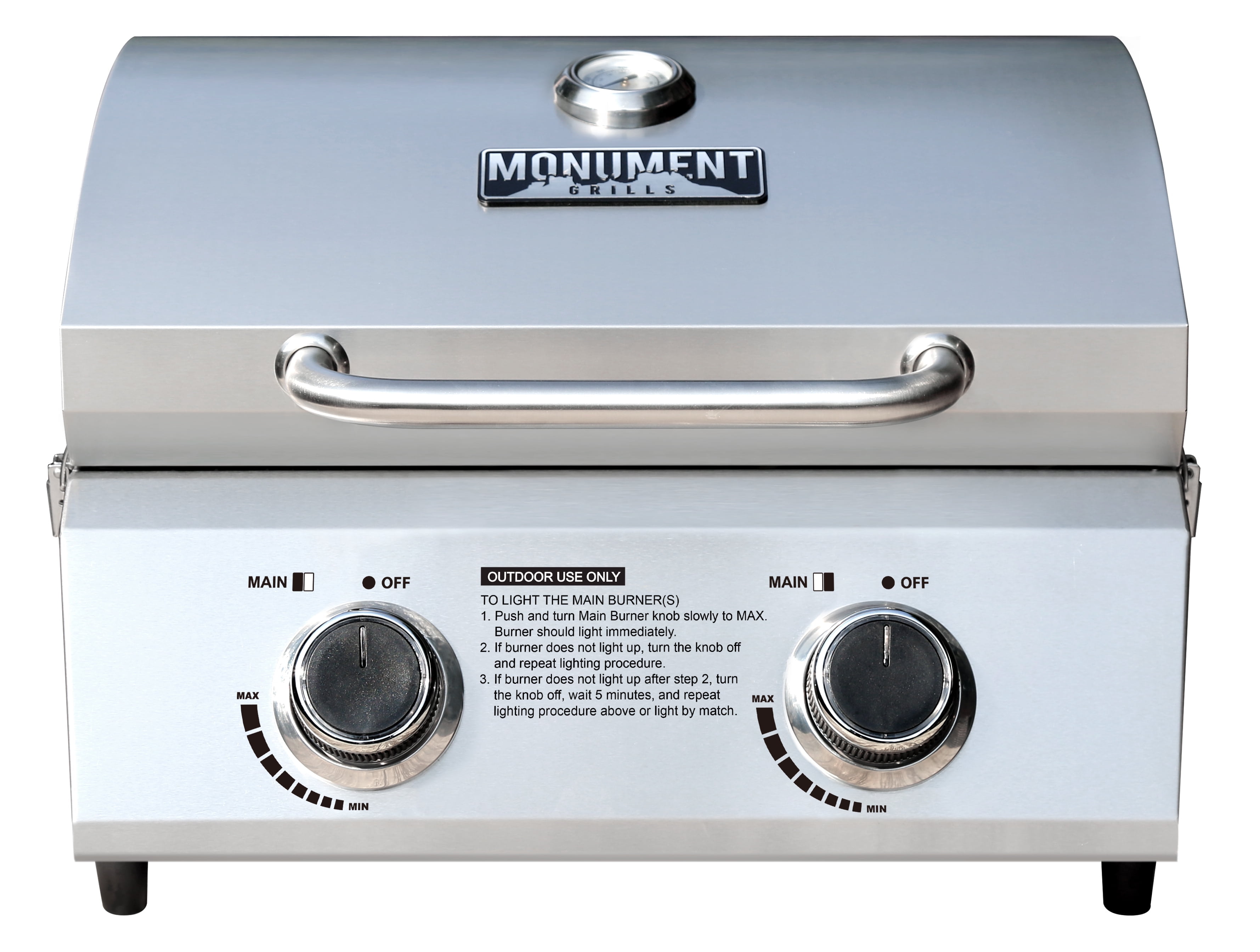 Monument Grills 22" Stainless Steel Tabletop Propane Gas Grill