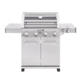 thumbnail image 1 of Monument Grills 4-Burner Propane Gas Grill with Stainless Steel Finish, Clear View Lid, LED Controls, Side Burner, 1 of 11