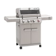 thumbnail image 1 of Monument Grills 4 Burner Stainless Propane Gas Grill with Viewing Window, Two Foldable Shelves ,Gas Tank Hook & Bottle , Easy Clean-up, M410MBZ, 1 of 15