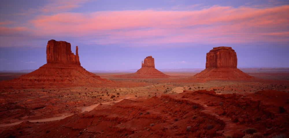 Monument Valley AZUT USA Canvas Art - Panoramic Images (36 x 12)