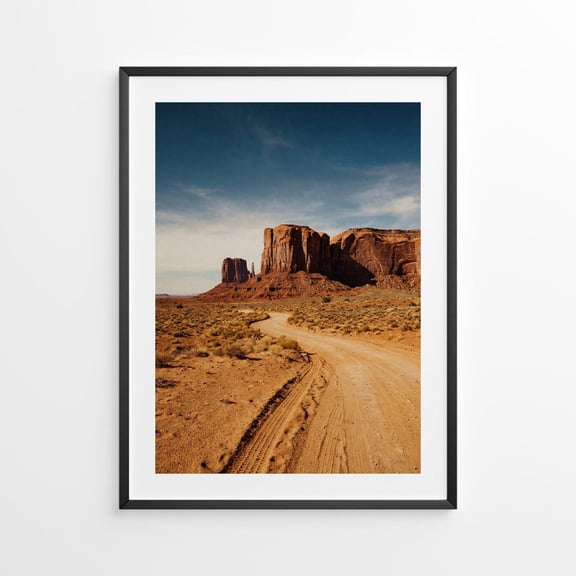 Monument Valley Desert Road Cinematic Wall Art Decor Unframed Paper Print