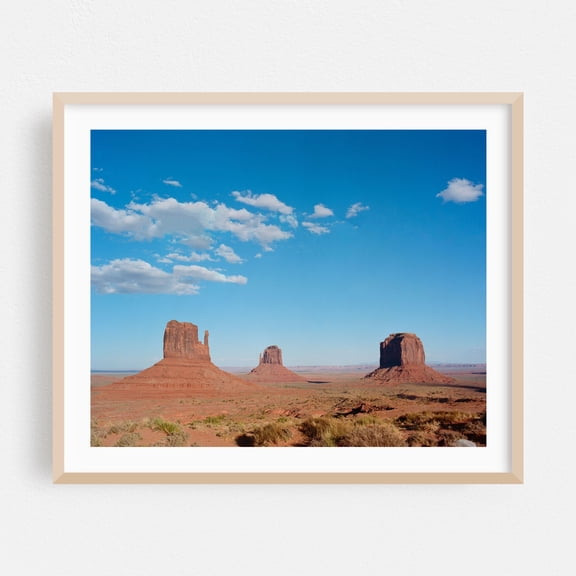 Monument Valley II - Oljato-Monument Valley Arizona Photography Desert Landscape Scenic Nature Wilderness Travel Poster Minimalist Oak Framed Wall Art Print 9 x 12 inches