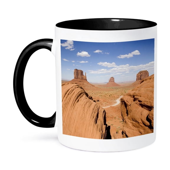 Monument Valley, Navajo Nation, Arizona - Us03 Dpb0060 - Douglas Peebles, 11oz Two-Tone Black Mug