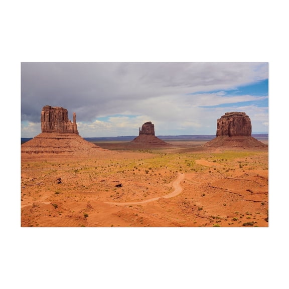 Monument Valley - Oljato-Monument Valley Arizona Photography Desert Landscape Scenic Nature Travel Poster Wilderness Rustic Unframed Wall Art Print 32 x 48 inches