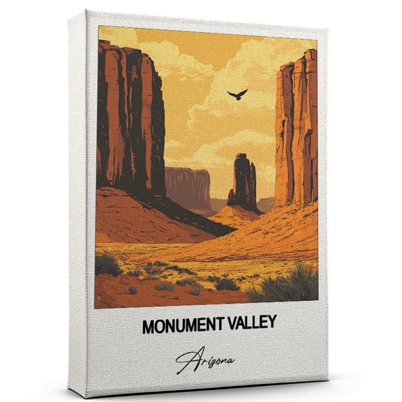Monument Valley Travel Art Canvas Modern Wall Art Inspired by Arizona Canvas Great Gift for Travel Lovers Ready to Hang