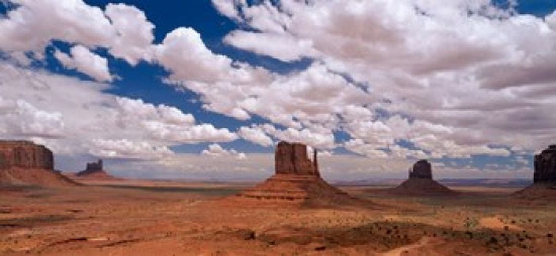 Monument Valley Tribal Park AZ Canvas Art - Panoramic Images (26 x 12)