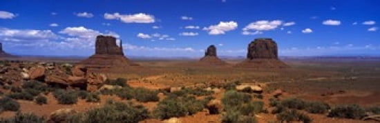 Monument Valley UT  AZ Canvas Art - Panoramic Images (36 x 12)