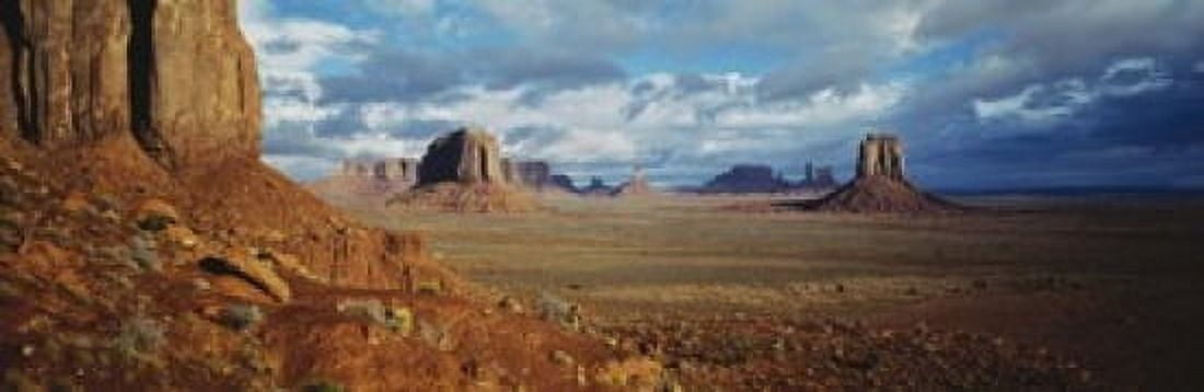 Monument Valley Utah Arizona USA Canvas Art - Panoramic Images (18 x 6)