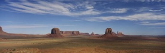 Monument Valley Utah USA Canvas Art - Panoramic Images (36 x 12)