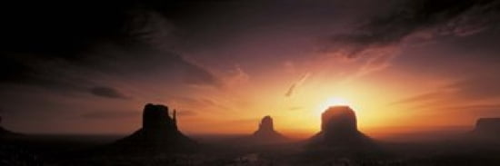 Monument Valley Utah USA Canvas Art - Panoramic Images (36 x 12)