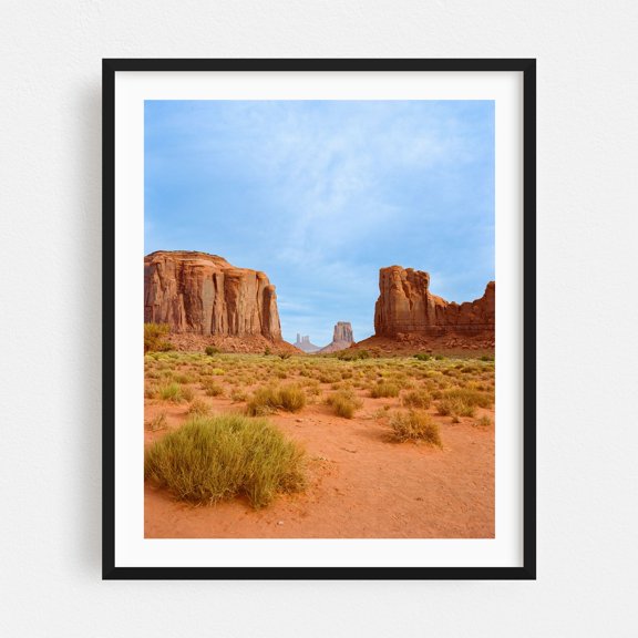 Monument Valley XIII - Oljato-Monument Valley Arizona Photography Desert Landscape Nature Scenic Wilderness Travel Poster Wildlife Black Framed Wall Art Print 5 x 7 inches